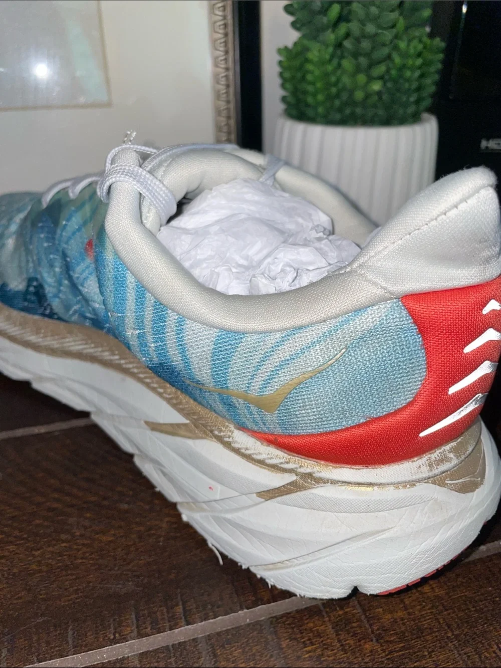 HOKA One One Clifton 8 Running Shoes Japan Wave Together Size 8D Wide Limited Ed